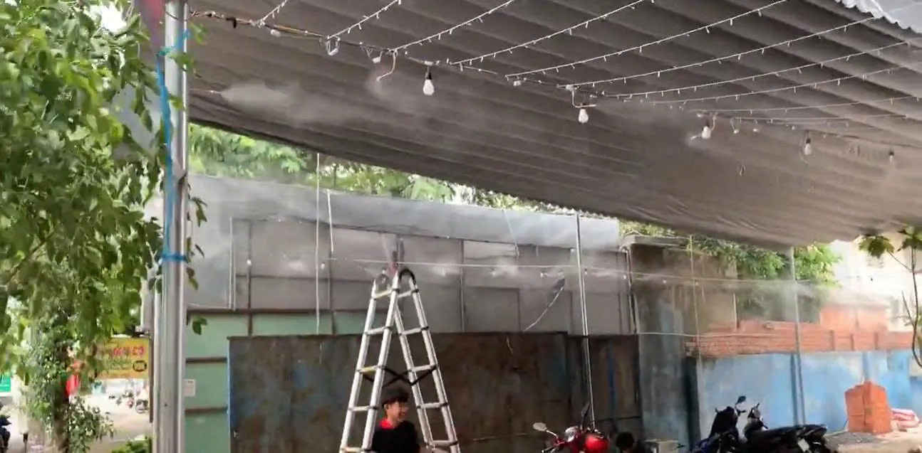 Dự Án Thi Công Hệ Thống Phun Sương Cho Quán Cafe tại Q12 - TP.HCM 6 444444444