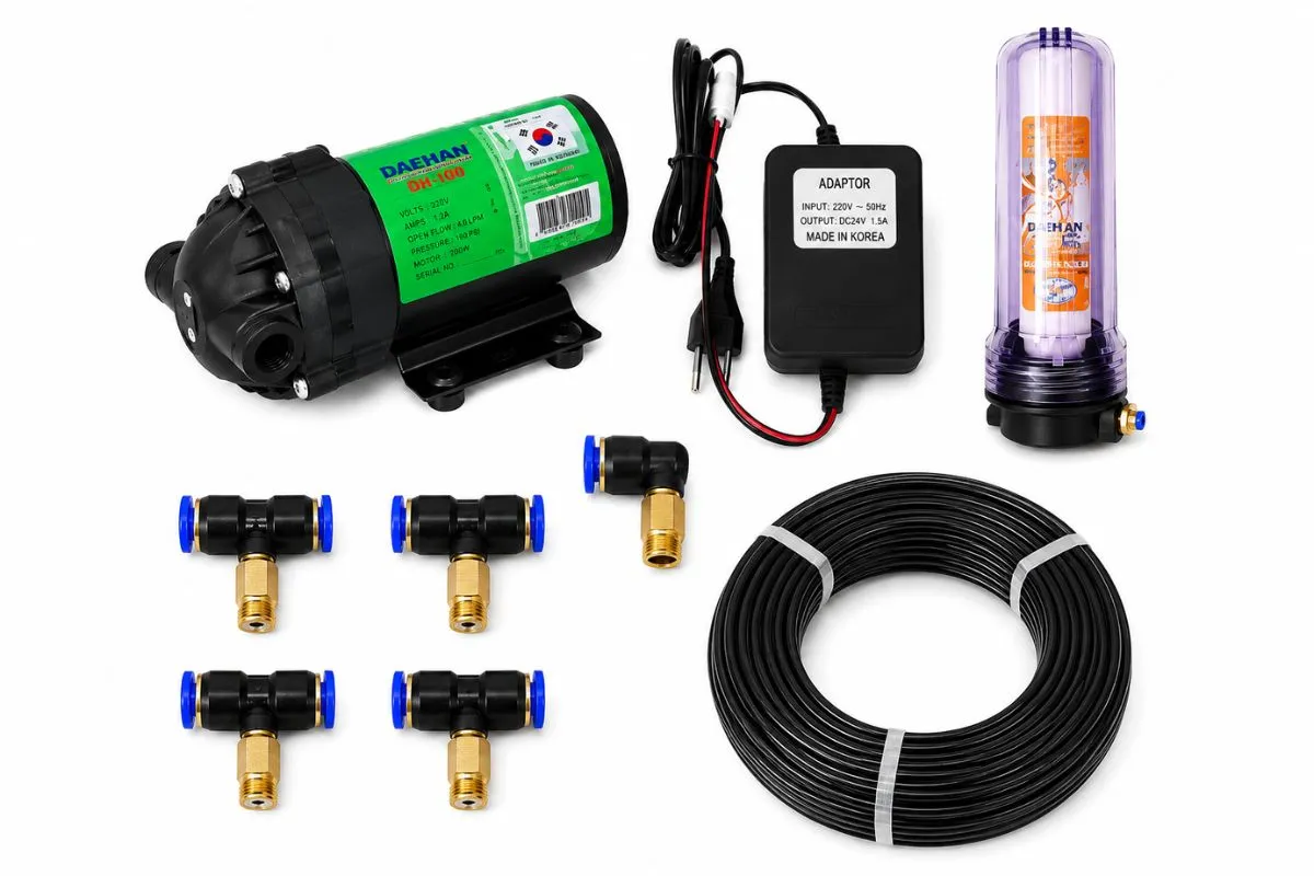 Cách Chọn Và Lắp Cốc Lọc Nước Phun Sương Để Béc Không Tắc 1 Cốc lọc nước phun sương các loại nhựa ABS, POM kháng UV, inox 304 và lõi PP 10 micron