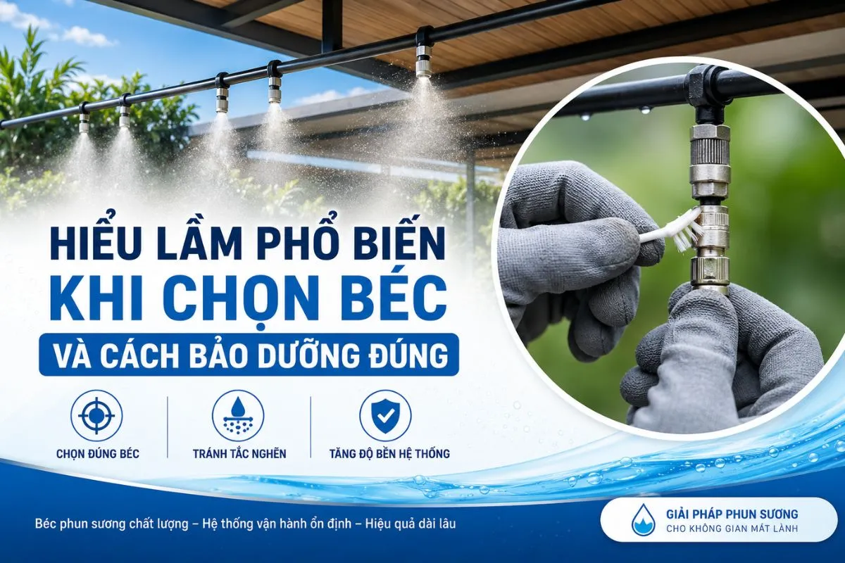 Hệ thống đánh số béc phun sương và nguyên lý lưu lượng 3 Hiểu lầm phổ biến khi chọn béc và cách bảo dưỡng đúng