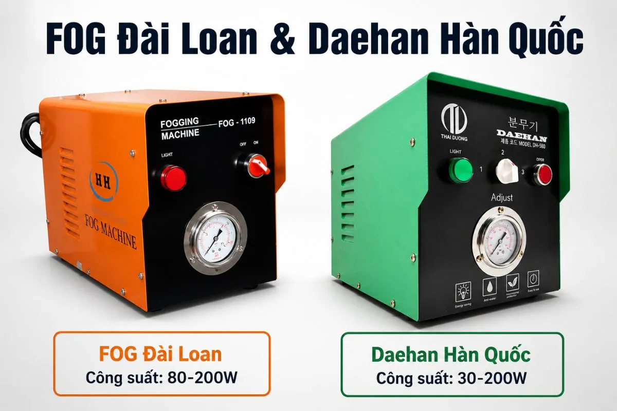 Tiêu chí nào quyết định một máy phun sương đáng mua 1 So sánh trực tiếp Máy phun sương Đài Loan vs Hàn Quốc