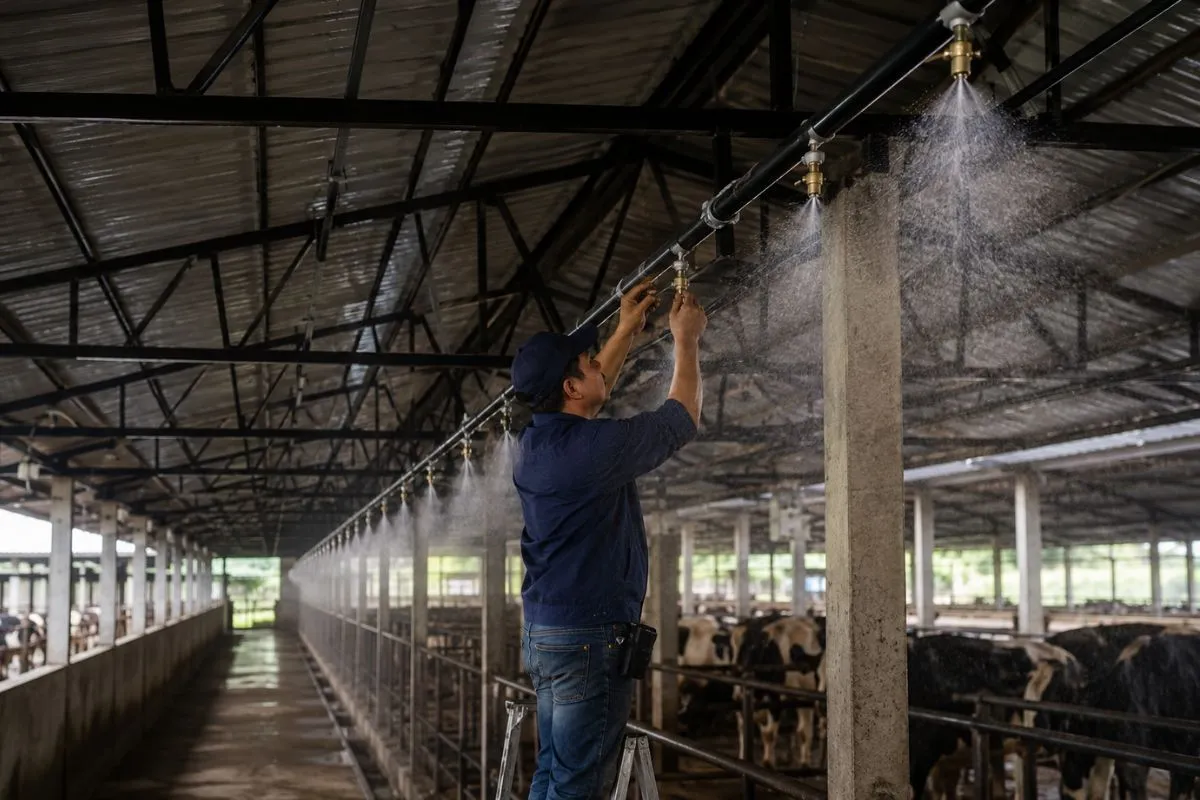Tại Sao Độ Cao Lắp Đặt Quyết Định Hiệu Quả Phun Sương 1 Tiêu Chuẩn Độ Cao Lắp Béc Phun Sương Chuồng Trại