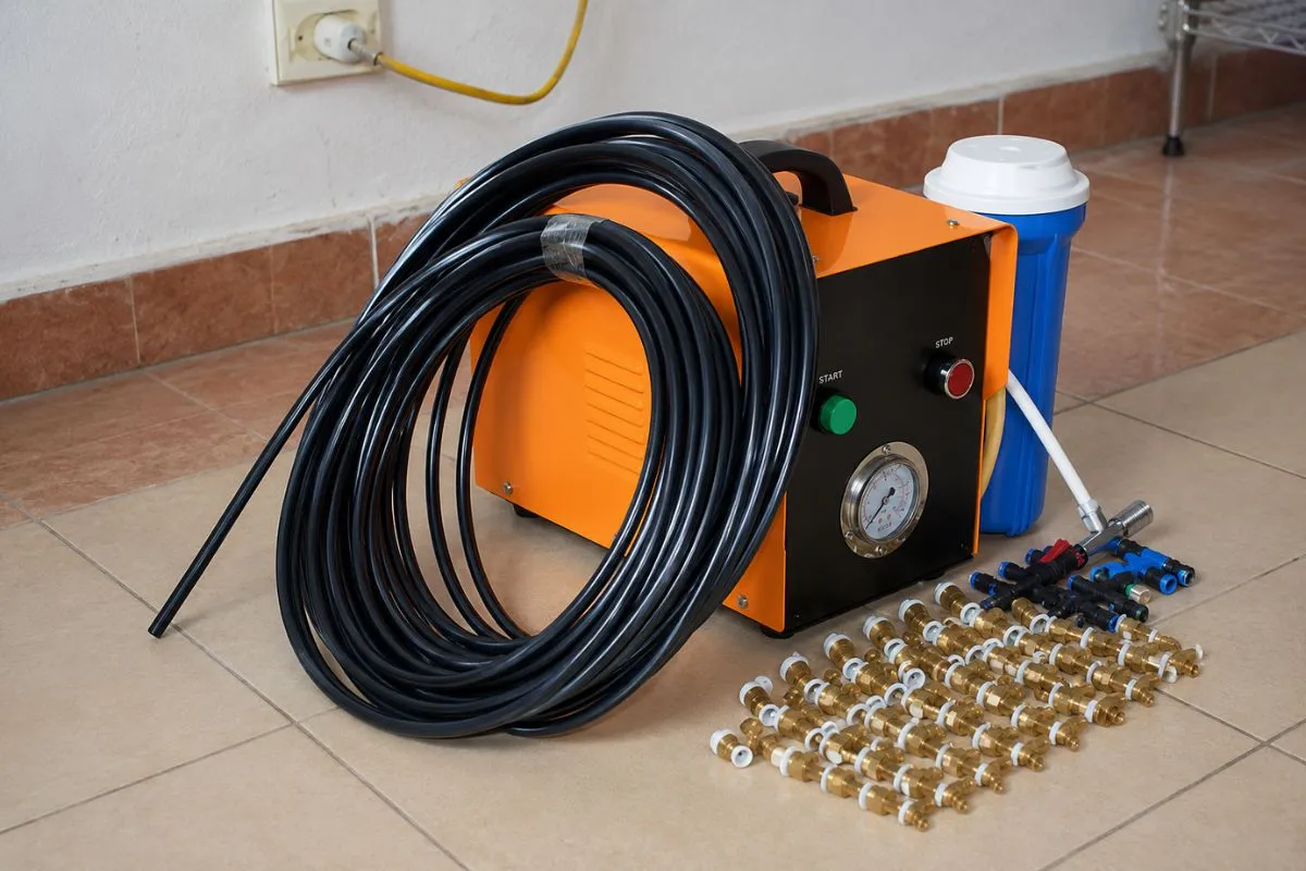 4 Bước Lắp Phun Sương Chuồng Trại Giảm Nhiệt, Phòng Dịch Đúng Chuẩn 2 Vật Tư Cần Chuẩn Bị và Quy Trình Lắp Đặt 4 Bước
