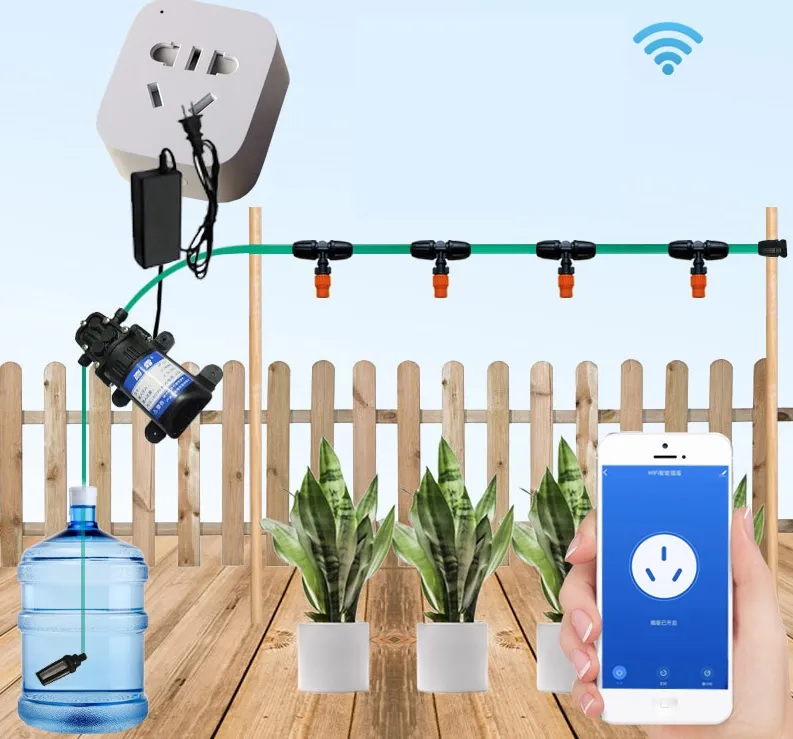 Nguyên lý hoạt động của hệ thống phun sương điều khiển WiFi 1 he-thong-tuoi-cay-dieu-khien-bang-dien-thoai